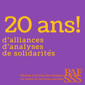 20 ans d'alliances d'analyses de solidarités-RAFSSS