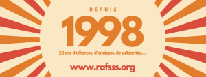 RAFSSS - Depuis 1998 - 20 ans d'alliances, d'analyses, de solidarités