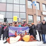 Action du FRACA Montréal devant les bureaux de la ministre Chantal Rouleau - 2 février 2023