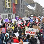 Manifestation communautaire à Montréal en février 2022